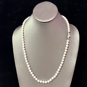 Mikimoto Estate Akoya Pearl Necklace 24" Silver 7 mm Certified $4,950 217056